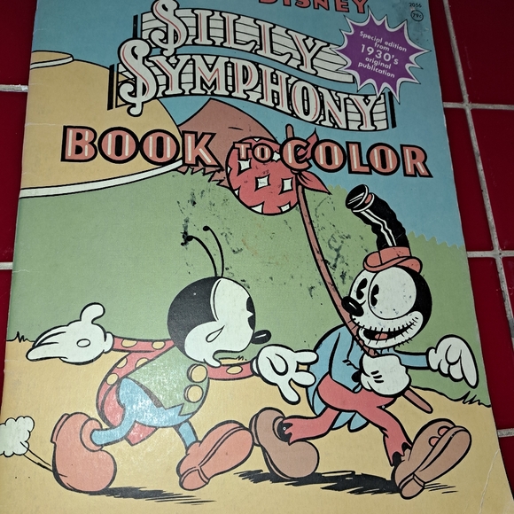 Lot (2) Vtg Mickey Mouse Walt Disney Silly Symphony/Donald Books To Color 1930's - Picture 8 of 16